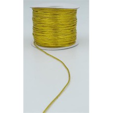 Gold, Metallic, Non-Stretch Tinsel Cord Rope 1.5mm x 100 Yards (1 Spool) SALE ITEM